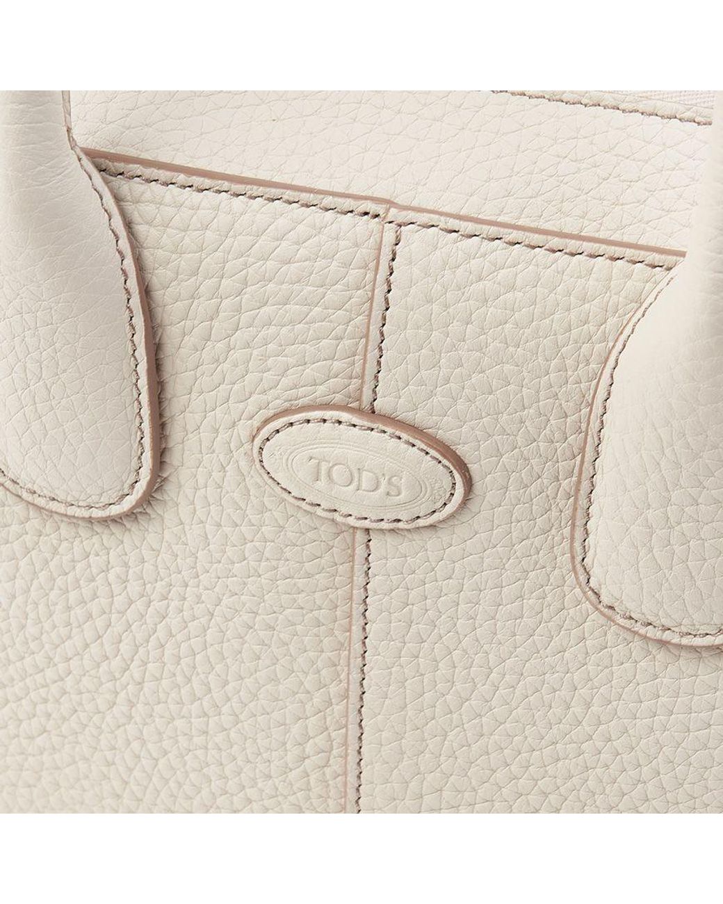 Tod's Natural Zippered Shoulder Bag