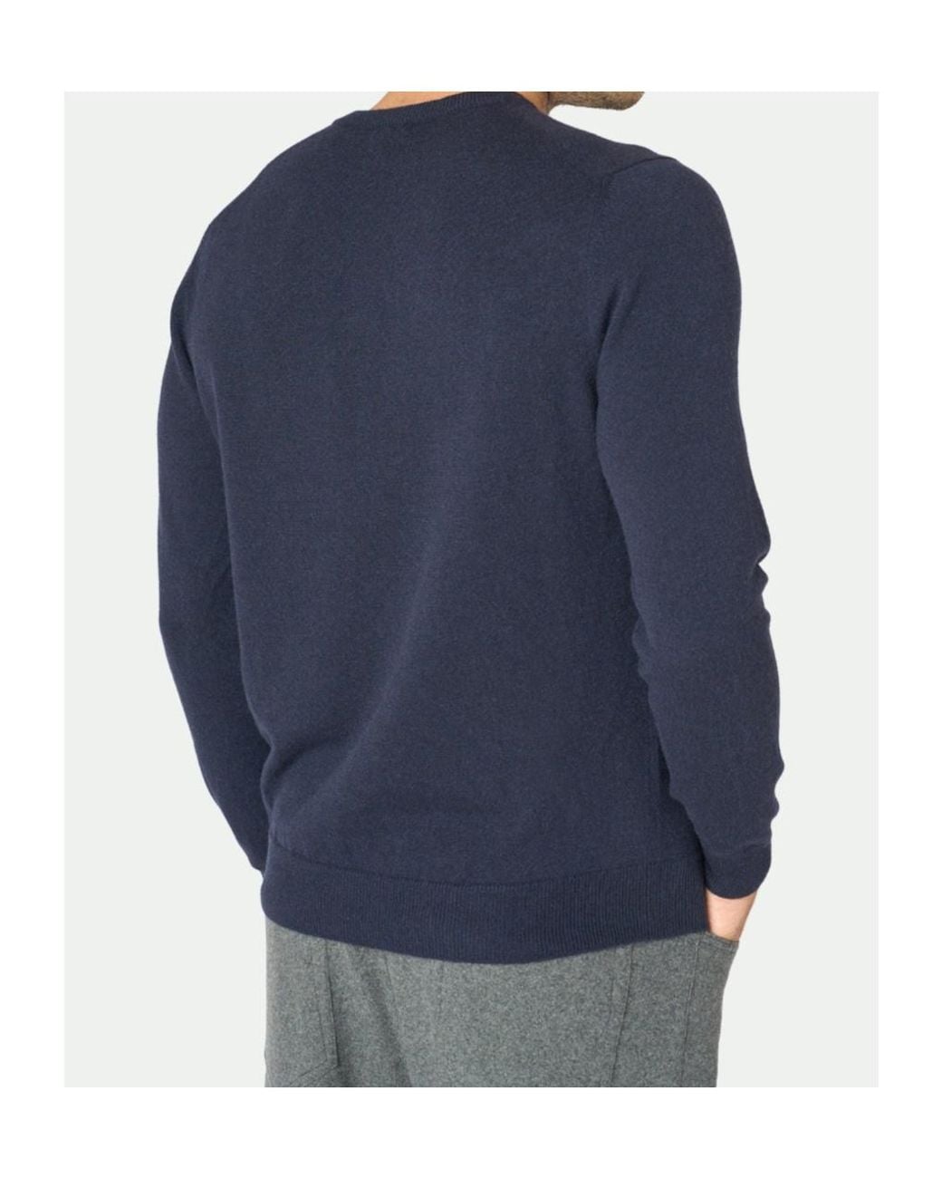 Malo Blue V-Neck Knitwear for men