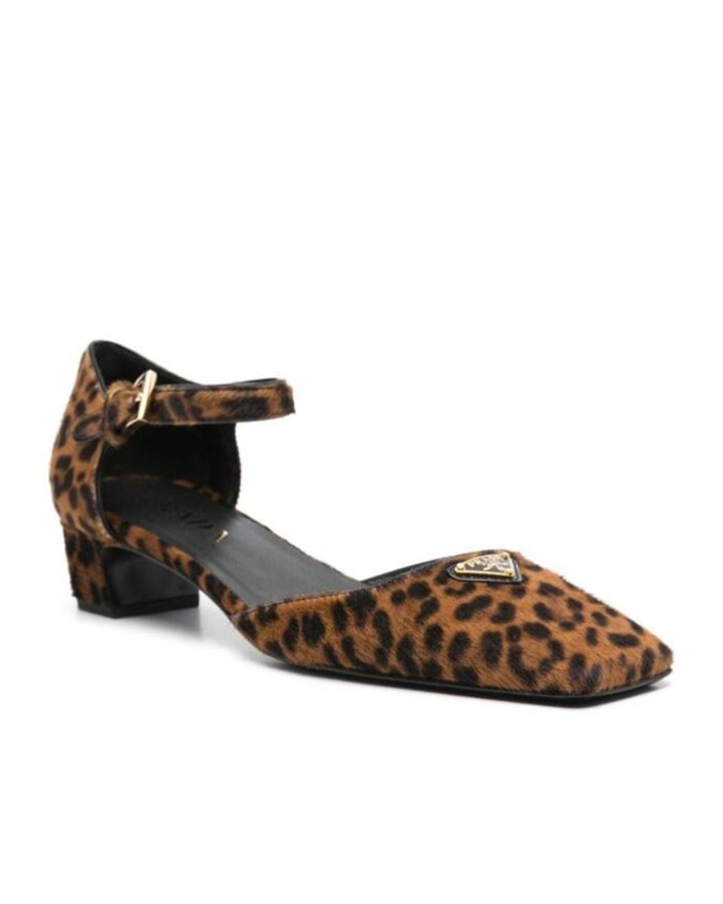 Prada Brown 35Mm Leopard-Print Pumps