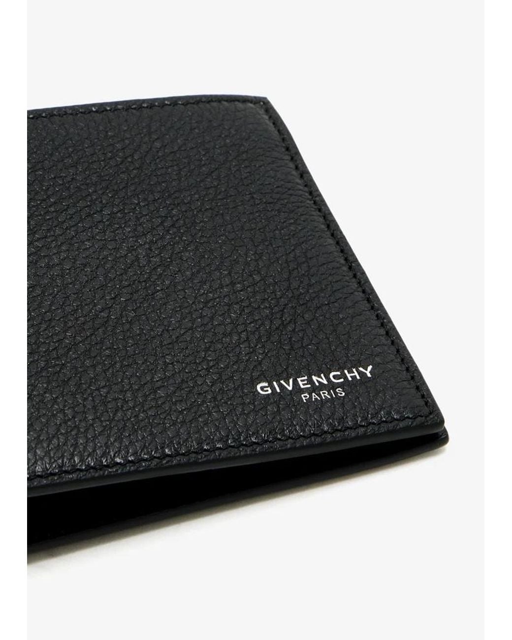 Givenchy Black Logo Printed Bi-Fold Wallet for men