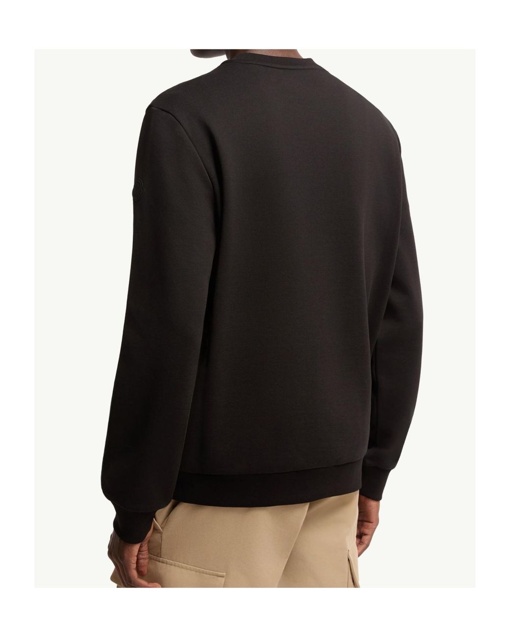 Moncler Black Logo Panel Sweatshirt for men