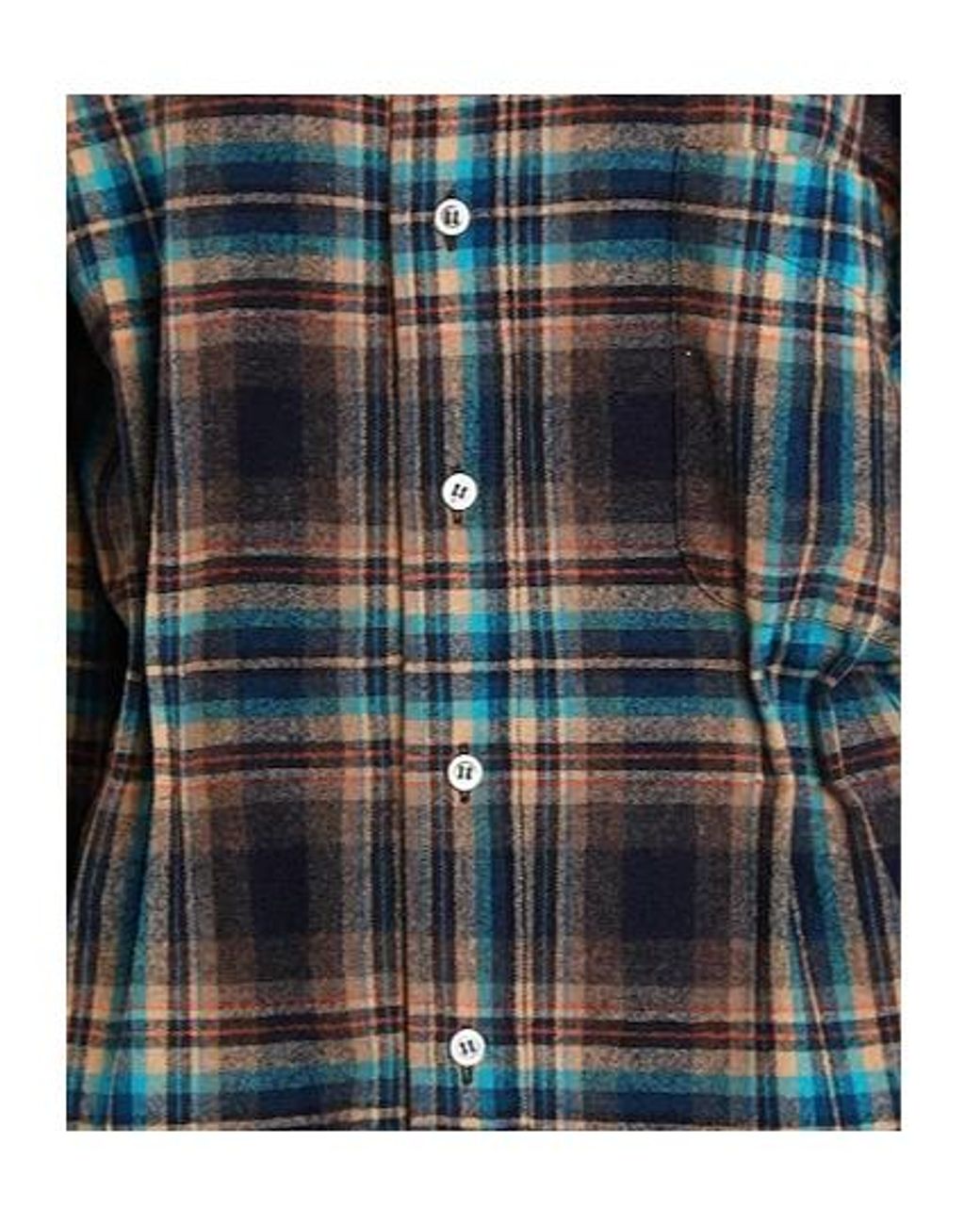 Maison Margiela Blue Plaid Wool Shirt