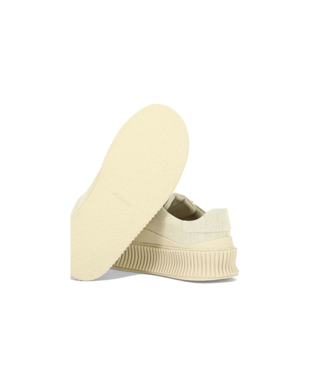 Jil Sander White Panelled Round-Toe Sneakers