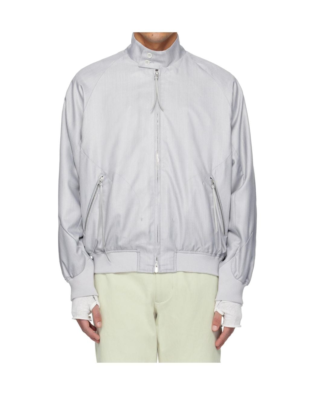 Post Archive Faction PAF Gray Opening Bomber Jacket for men
