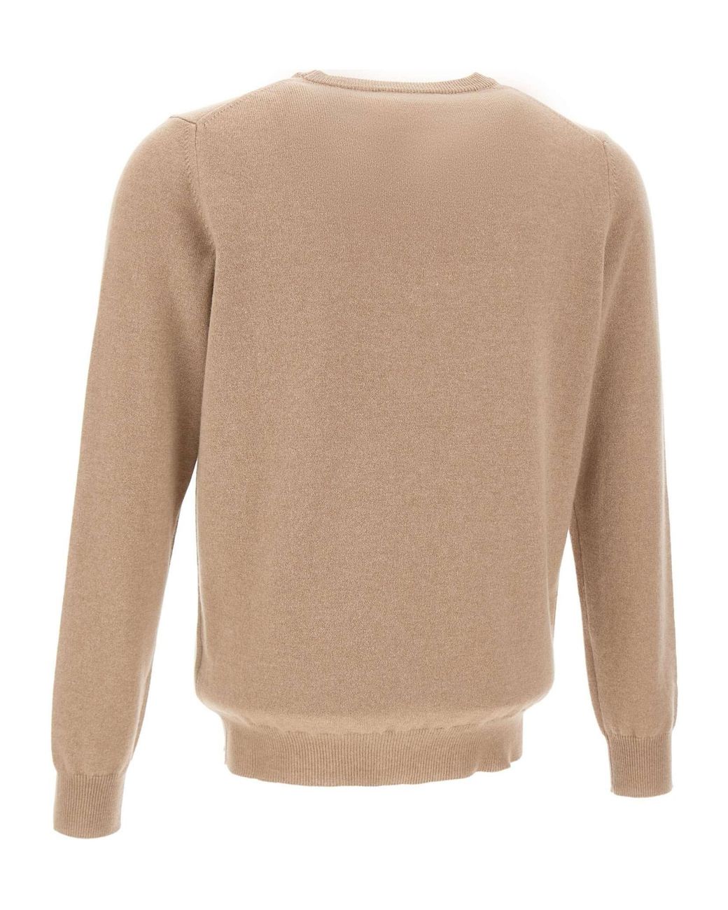 Kangra Cashmere White Kangra Crew Neck Knitted Sweater for men