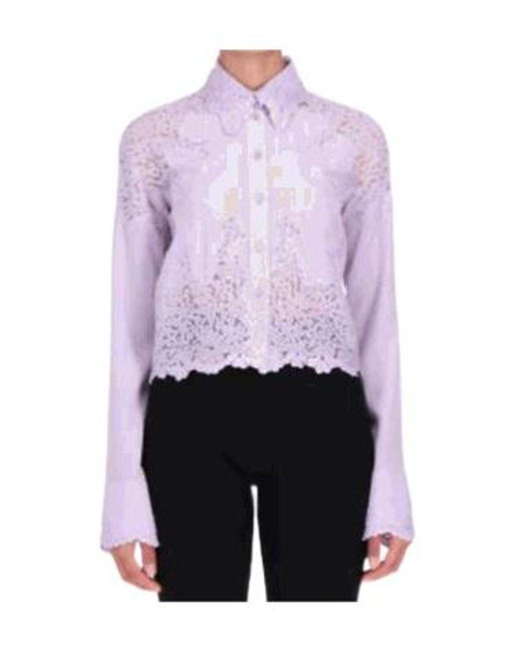Ermanno Scervino Purple Long Sleeve Shirt