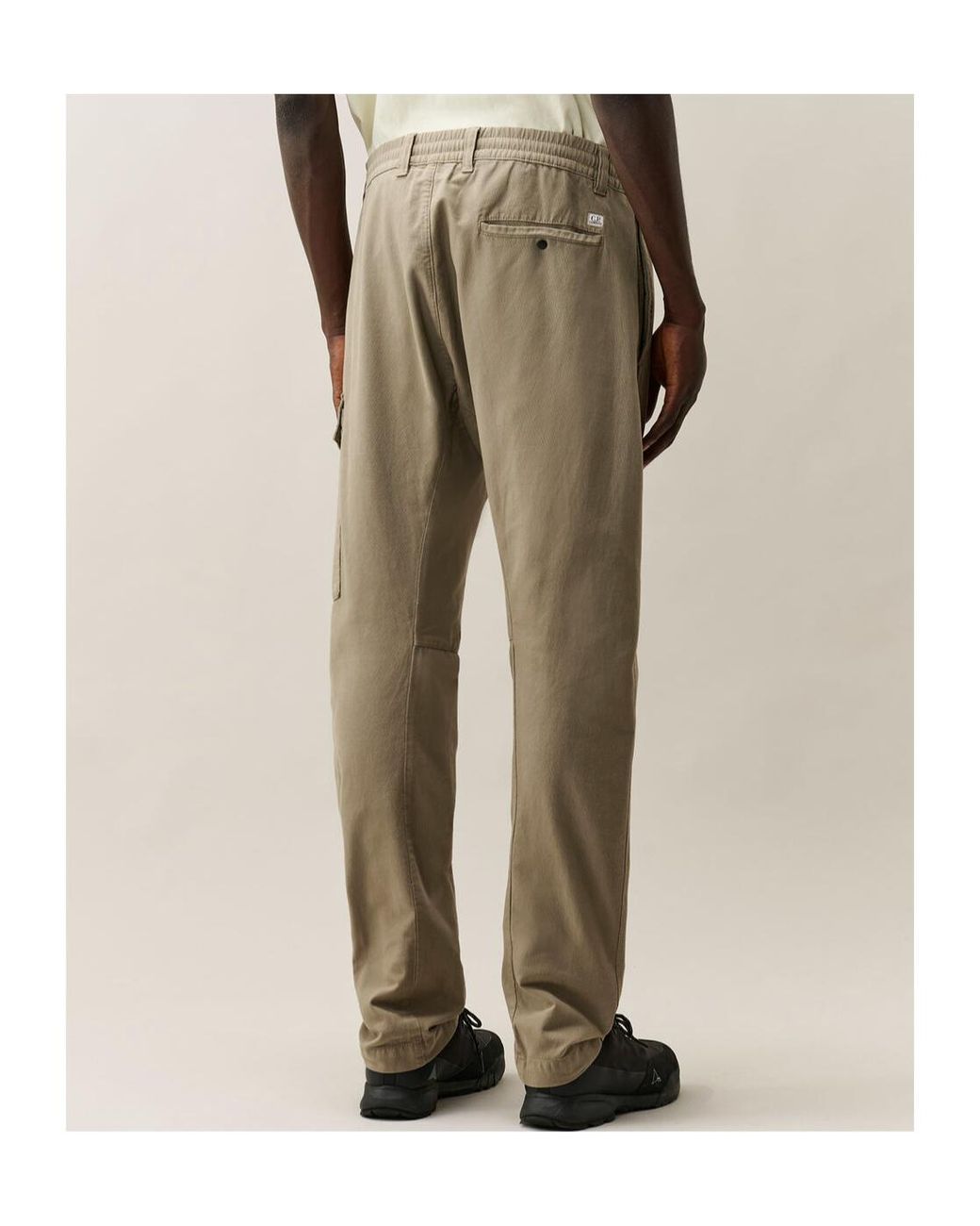 C P Company Natural Ottoman Stretch Lens Cargo Pants for men
