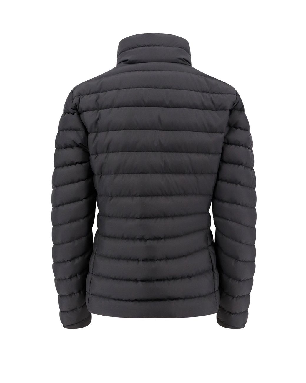Moncler Black Grange Diagonal-Quilted Short Down Jacket