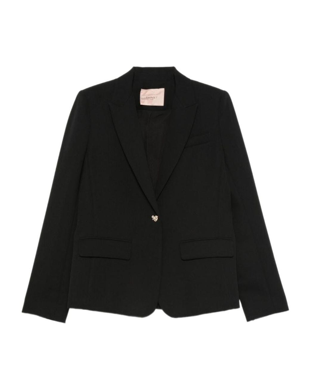 Twinset Black Heart-Button Blazer