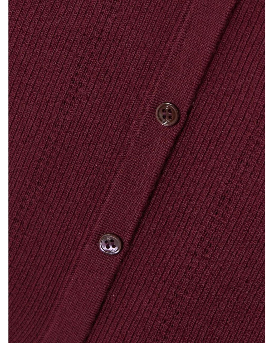 Gabriela Hearst Purple Long-Sleeved Cardigan