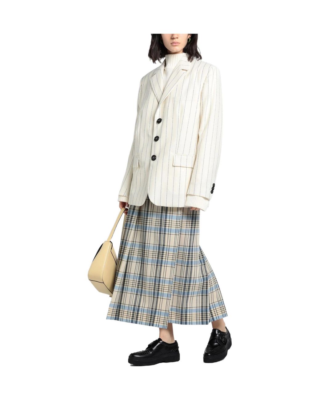 Marni White Striped Suit Jacket