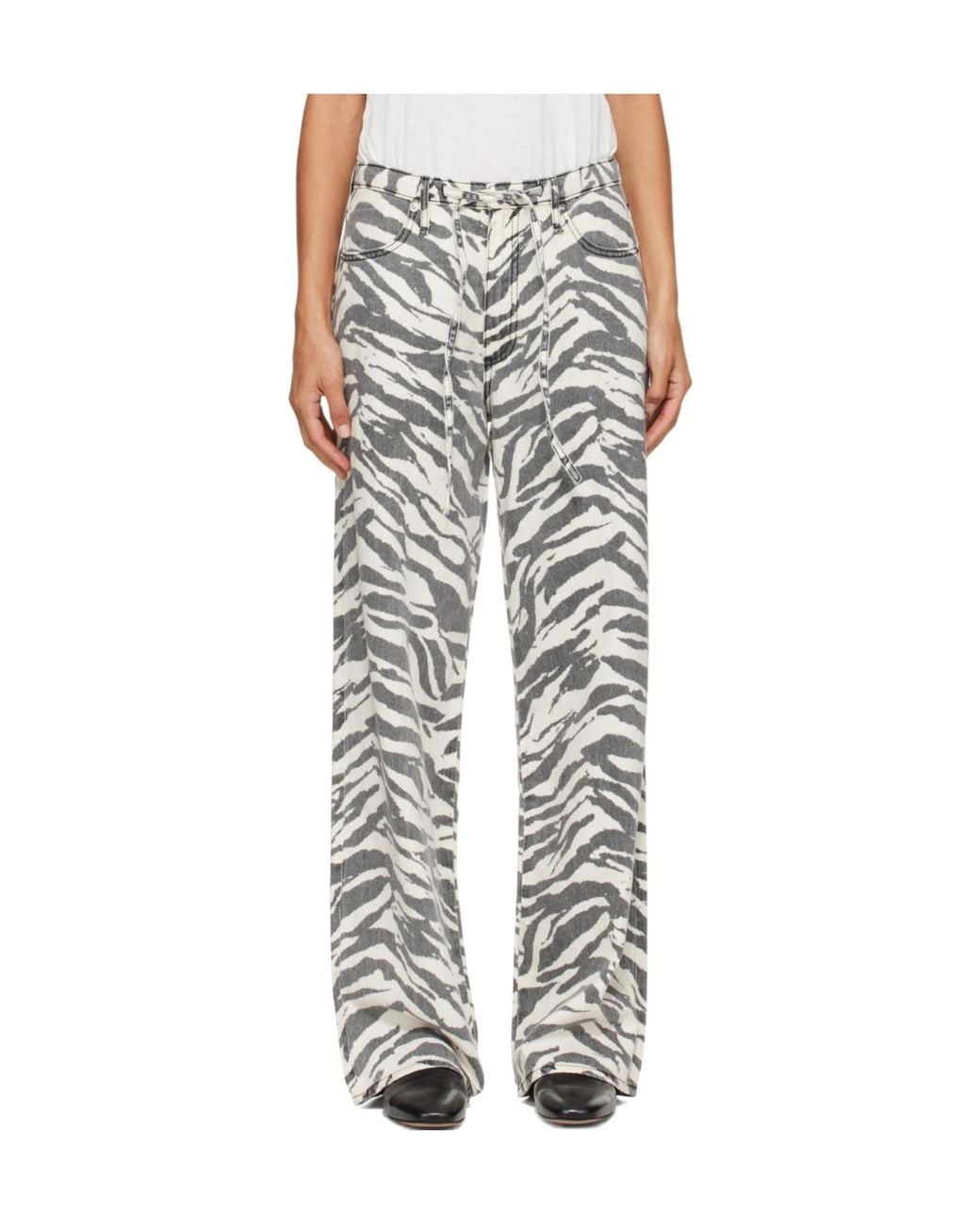 Rag & Bone Gray Lace-Up Jeans