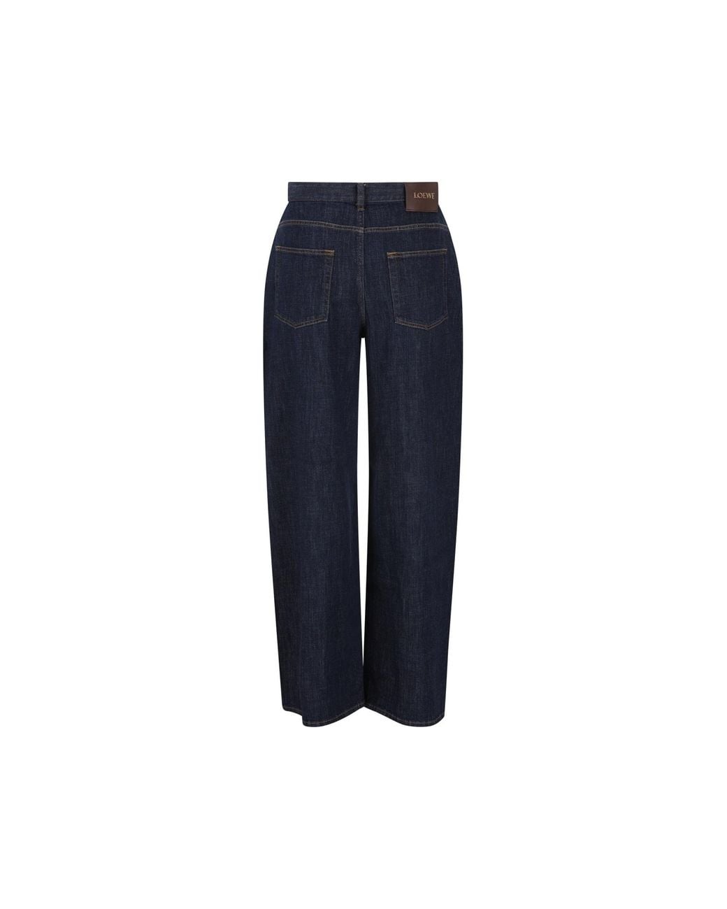 Loewe Blue Logo Patch Wide Leg Jeans