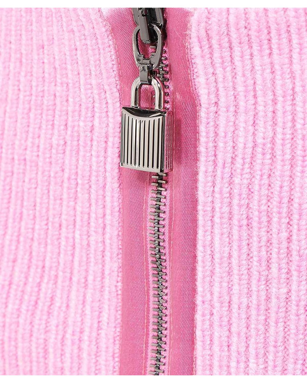 Tom Ford Pink Ribbed Zip Knitted Skirt