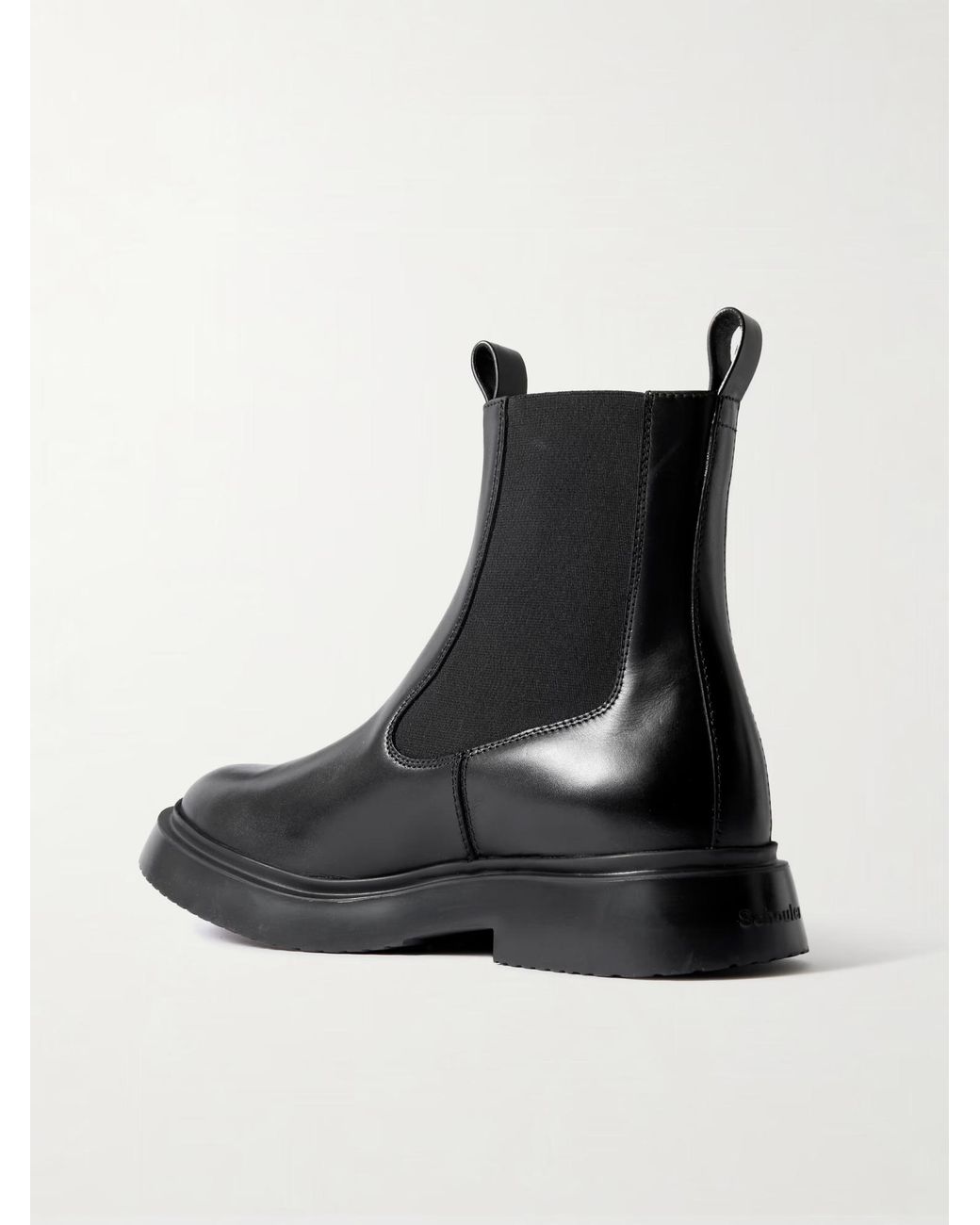 Proenza Schouler Black Bank Leather Chelsea Boots