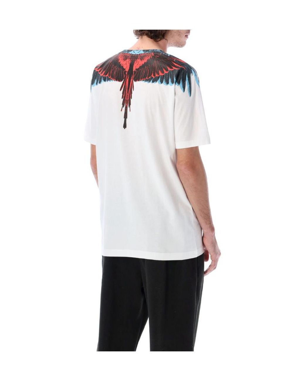 Marcelo Burlon White County Of Milan Icon Wings Printed Crewneck T-Shirt for men