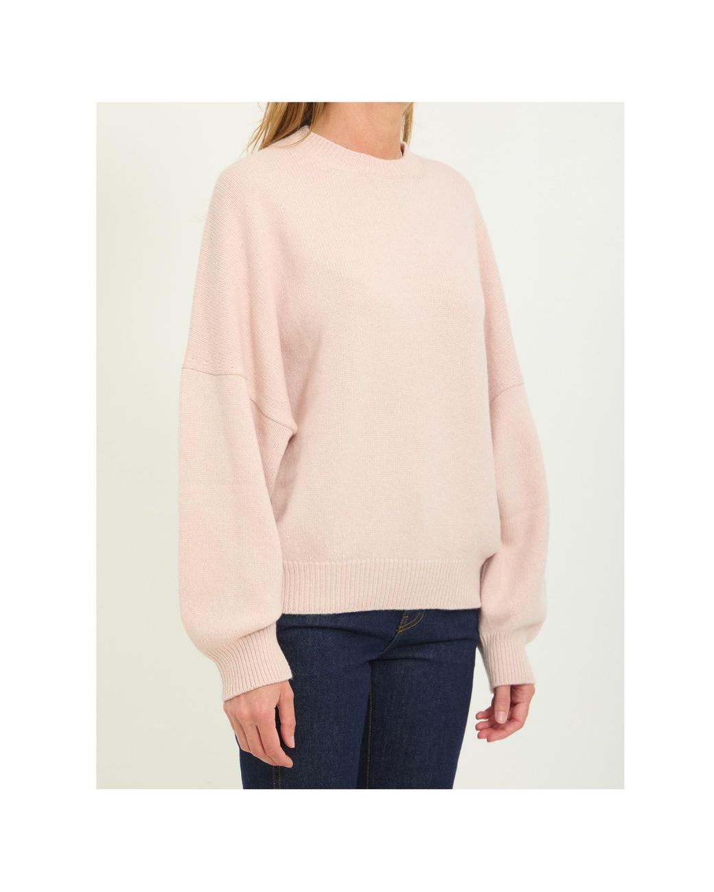 Khaite Blue Margaux Oversized Crew-Neck Jumper