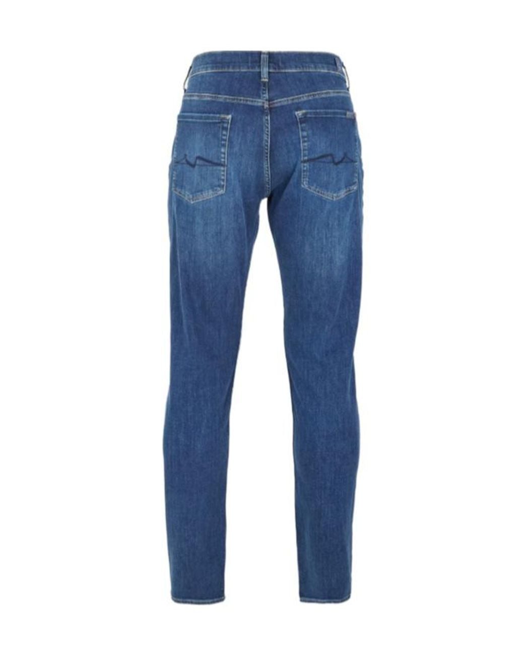 7 For All Mankind Blue Belt Loops Jeans for men