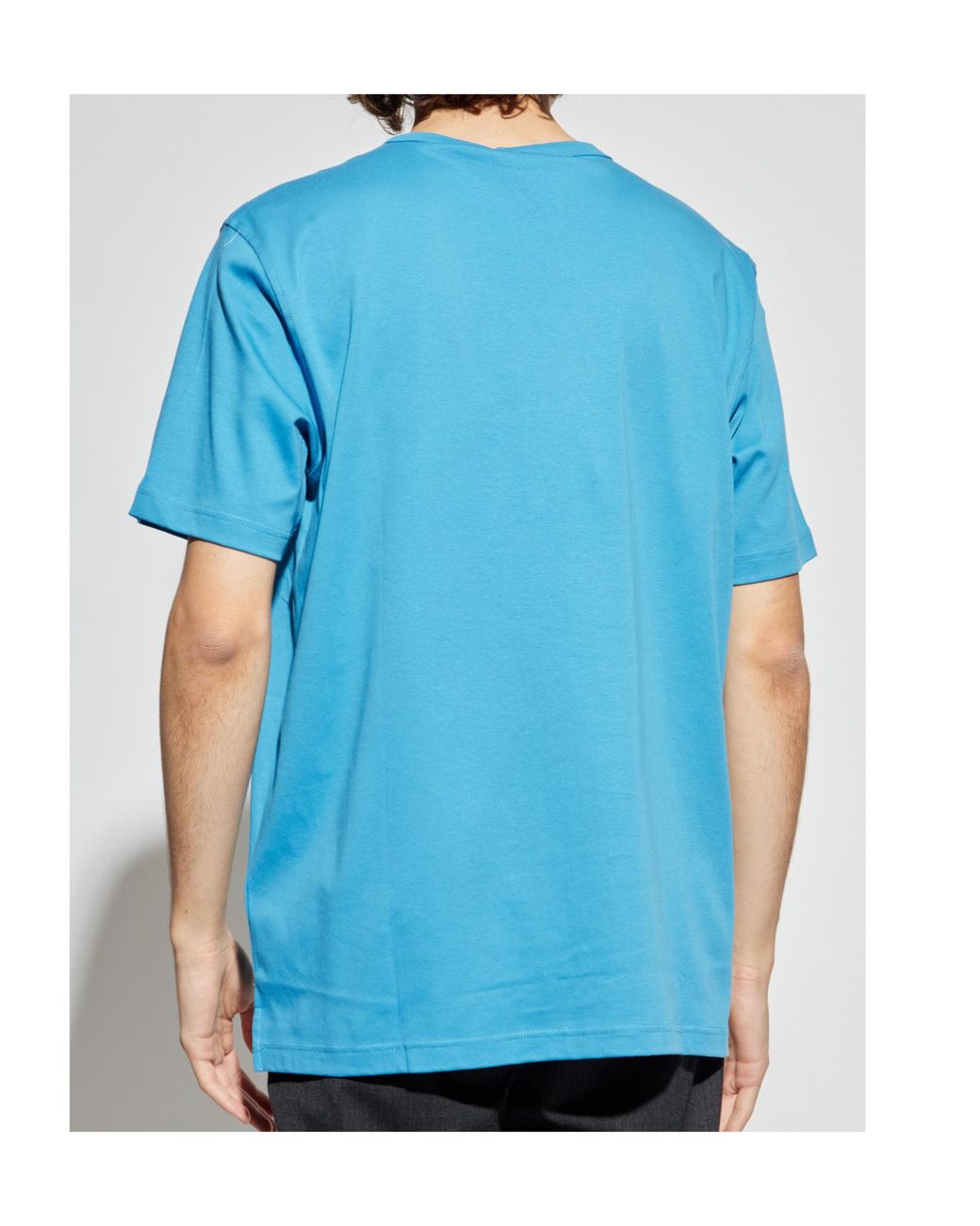 DIESEL Blue Oval-D Logo Embroidered Crewneck T-Shirt for men