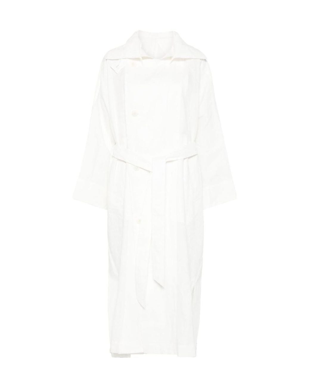 Issey Miyake White Hempen Coat