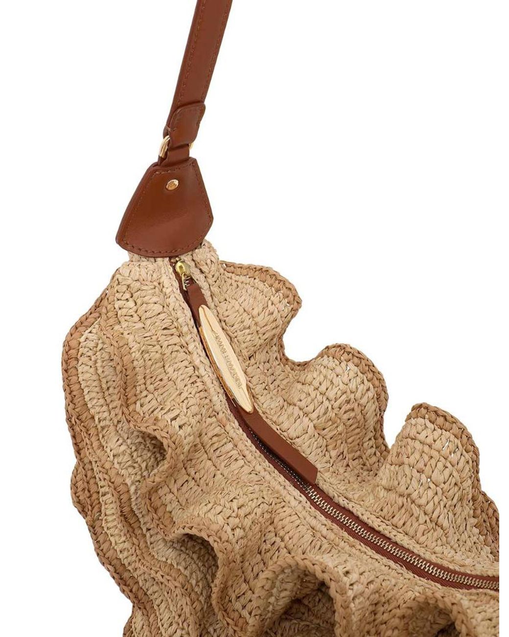 Zimmermann White Goldentime Ruffle Shoulder Bag