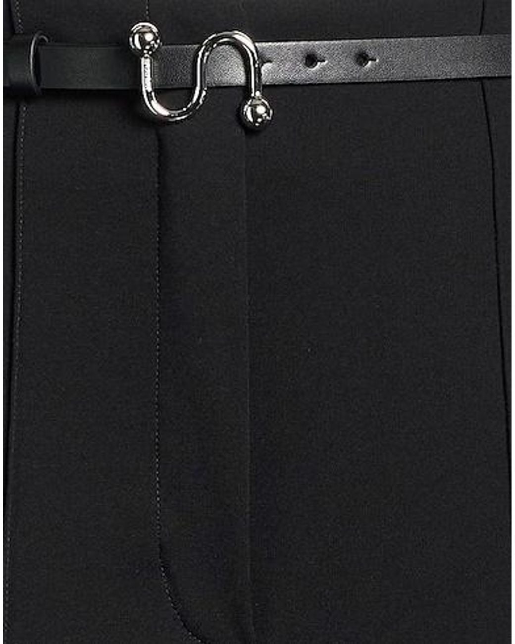 Sportmax Black High-Waisted Wide-Leg Trousers