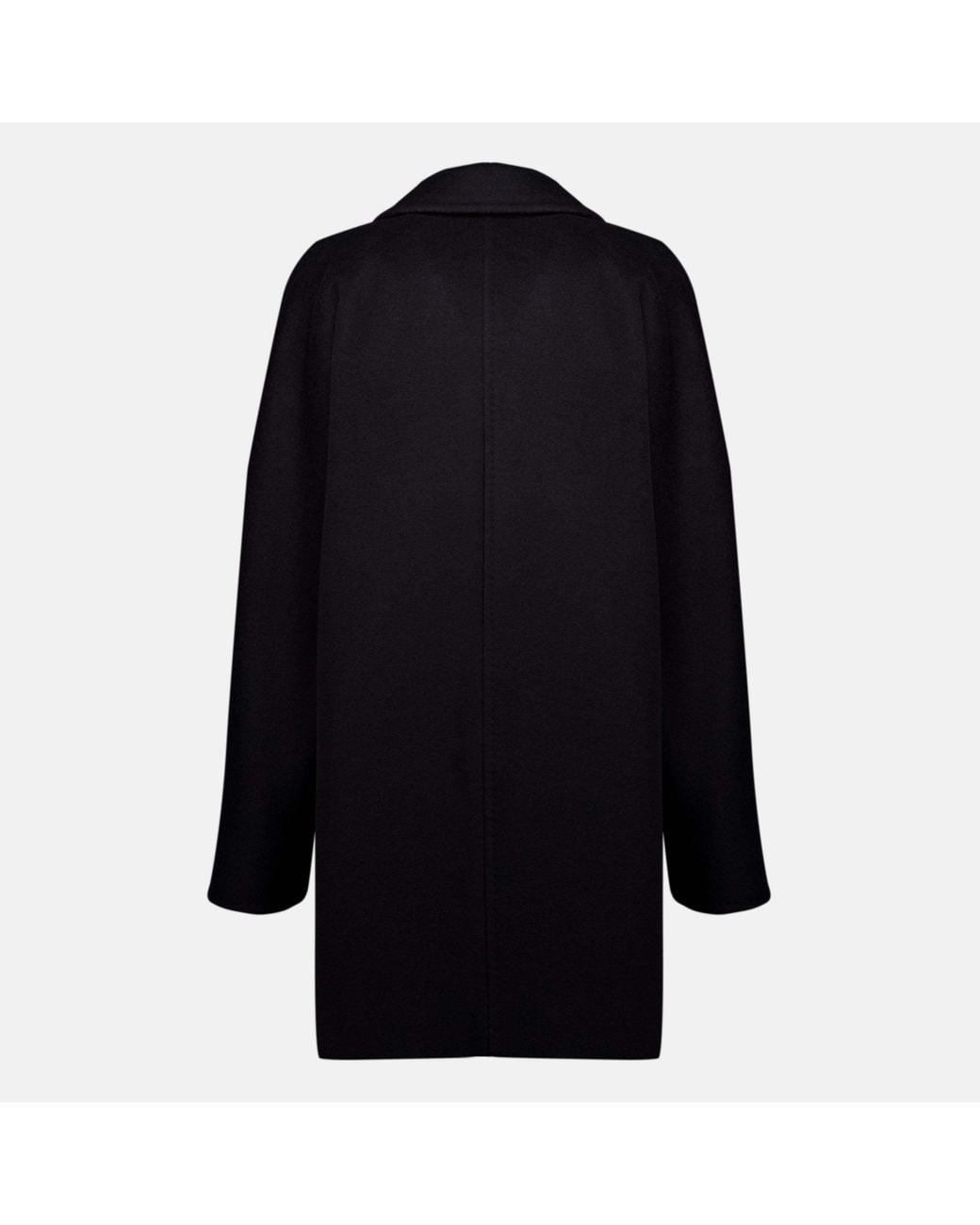 Max Mara Black Rebus Double-Breasted Coat