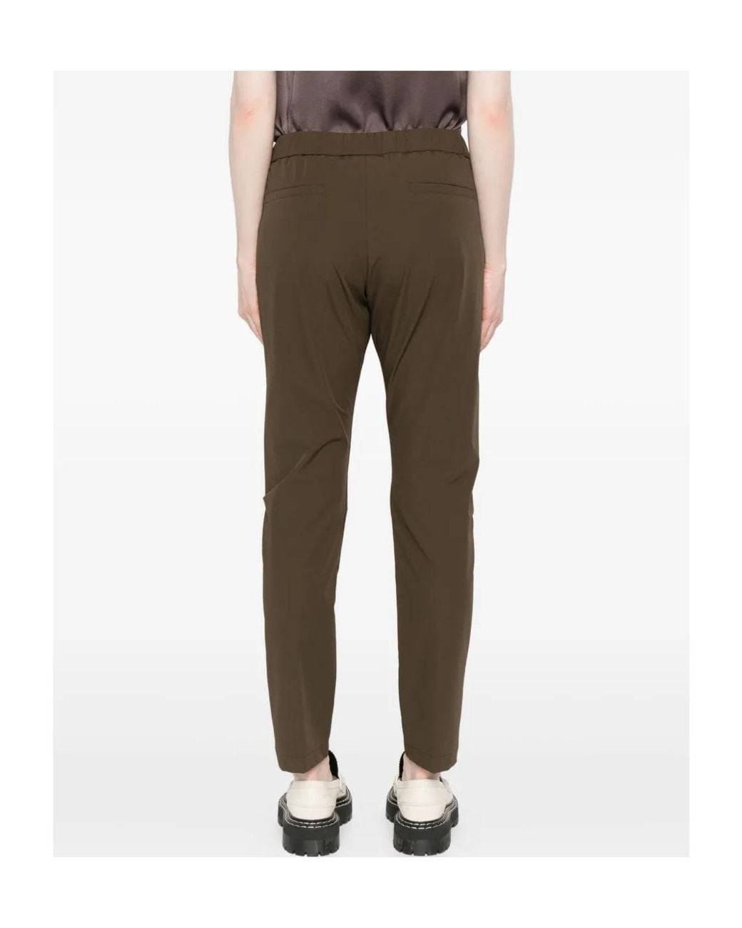 Herno Brown Pleated Drawstring Trousers