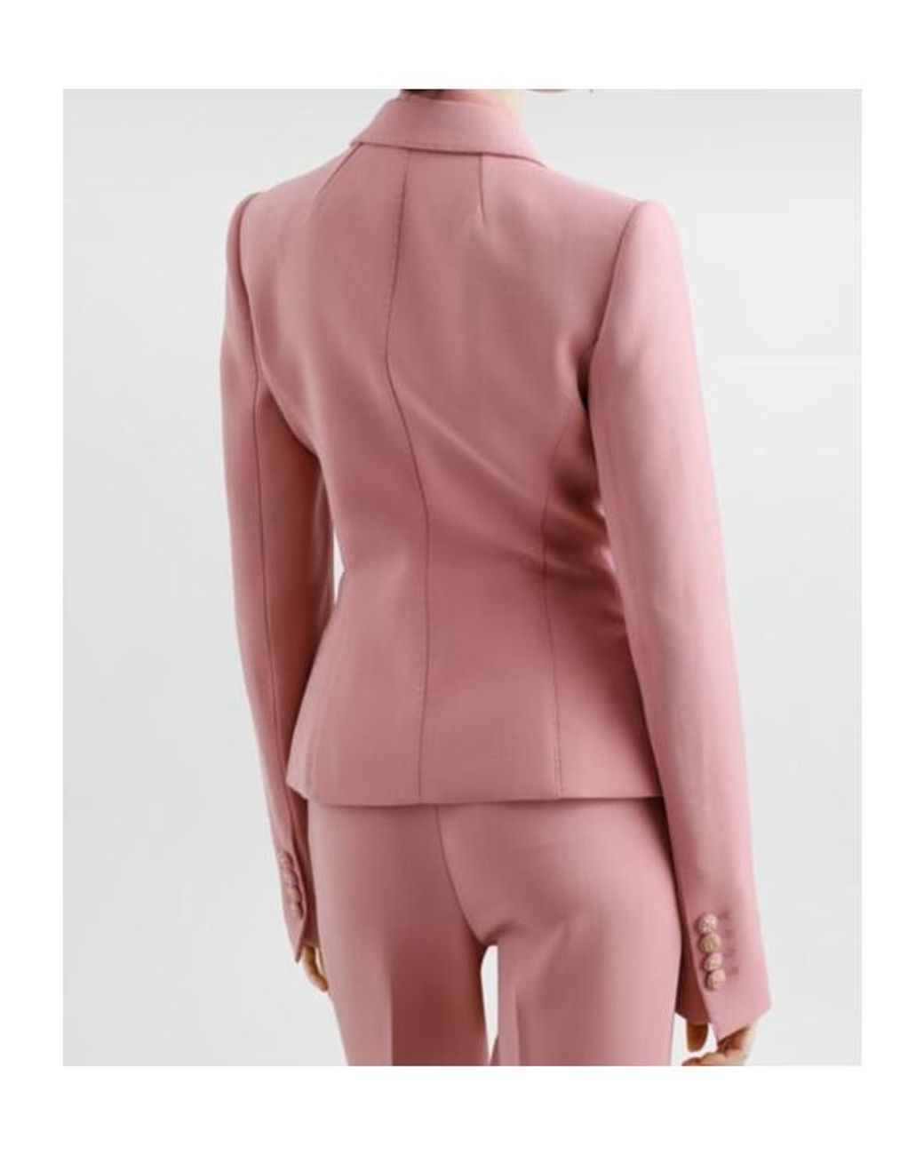 Dolce & Gabbana Pink Single-Breasted Crepe Jacket