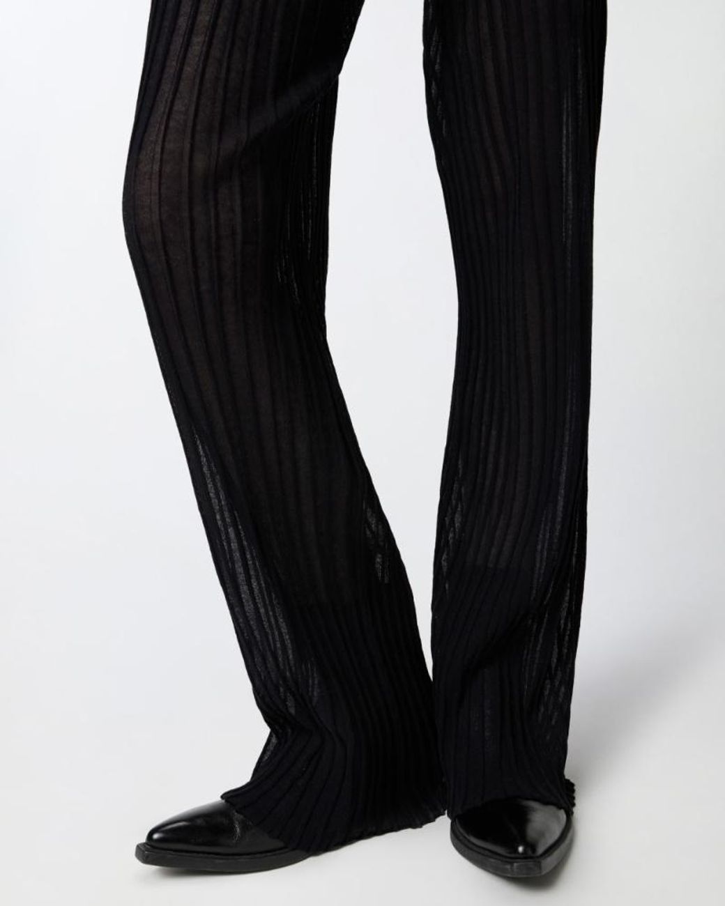 Pinko Black Pleated Flared Trousers