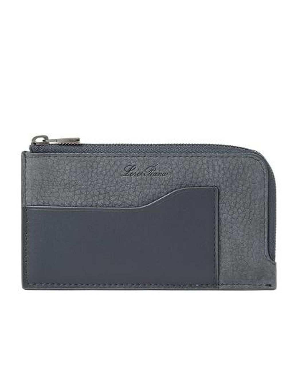 Loro Piana Gray Extra Zip Pouch for men