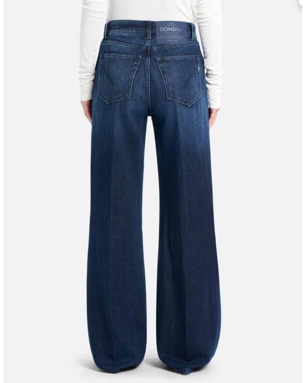Dondup Blue Amber Wide-Leg Jeans