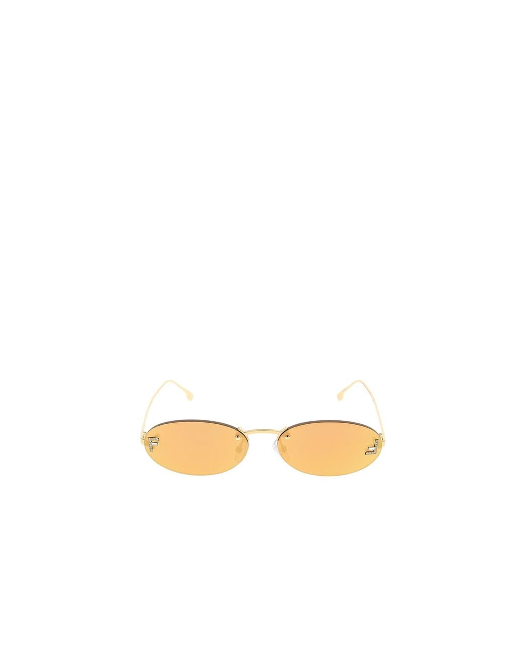Fendi Metallic Eyewear Oval Frame Sunglasses