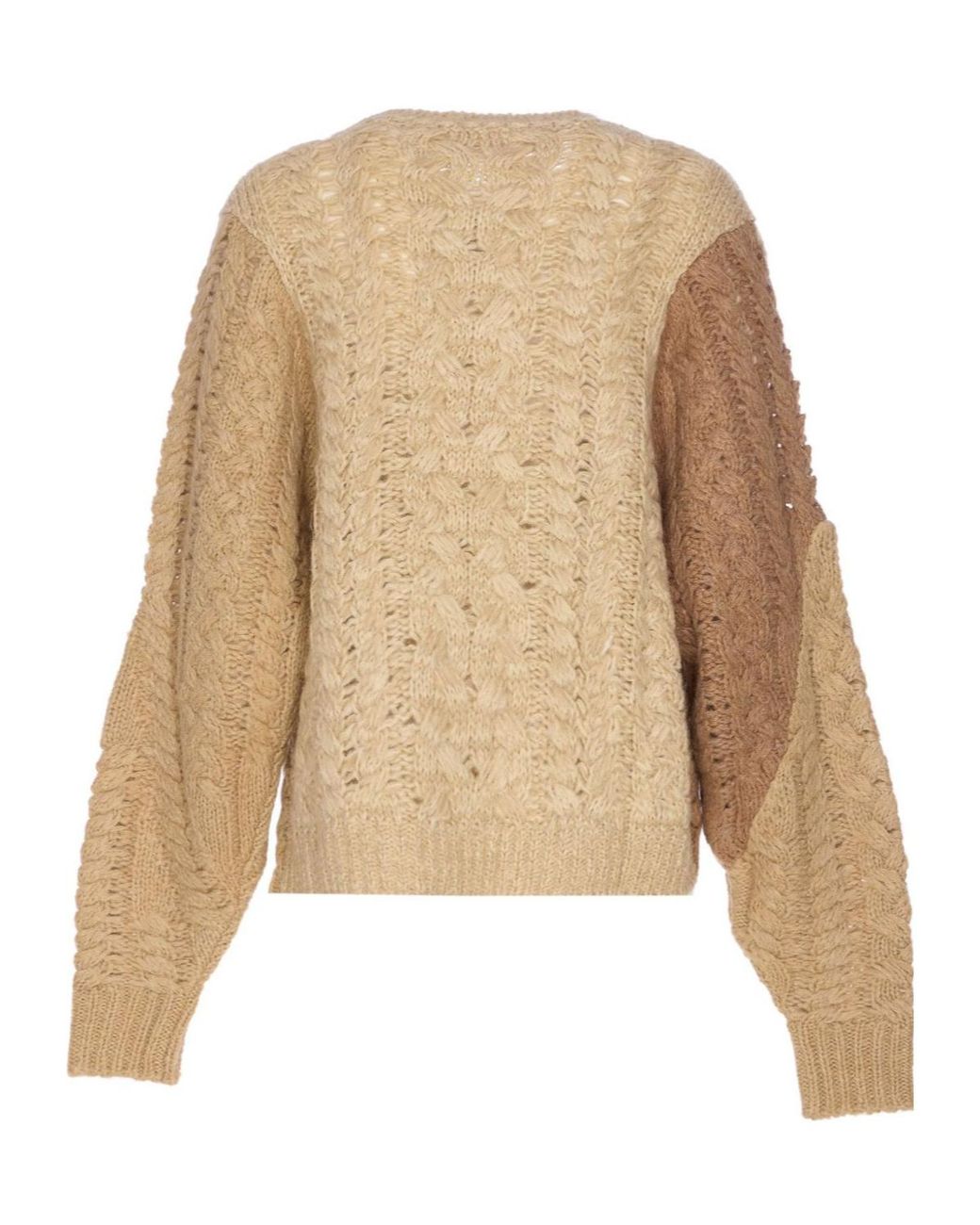 Isabel Marant Natural Isabel Marant Étoile Patchwork Cable-Knit Jumper
