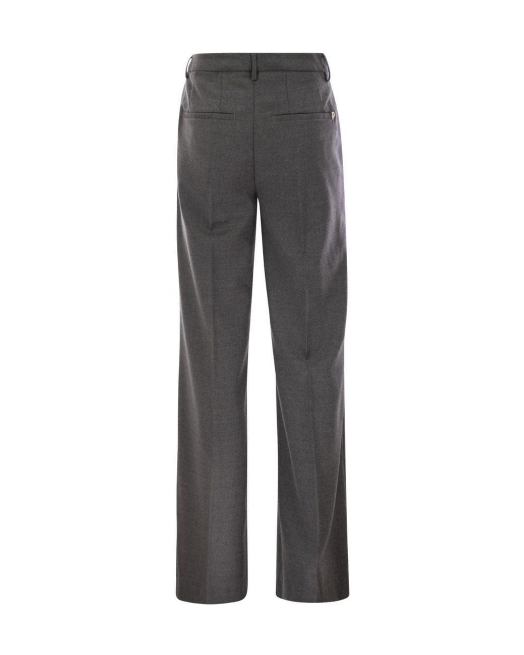 Dondup Gray Janice Wide-Leg Pants