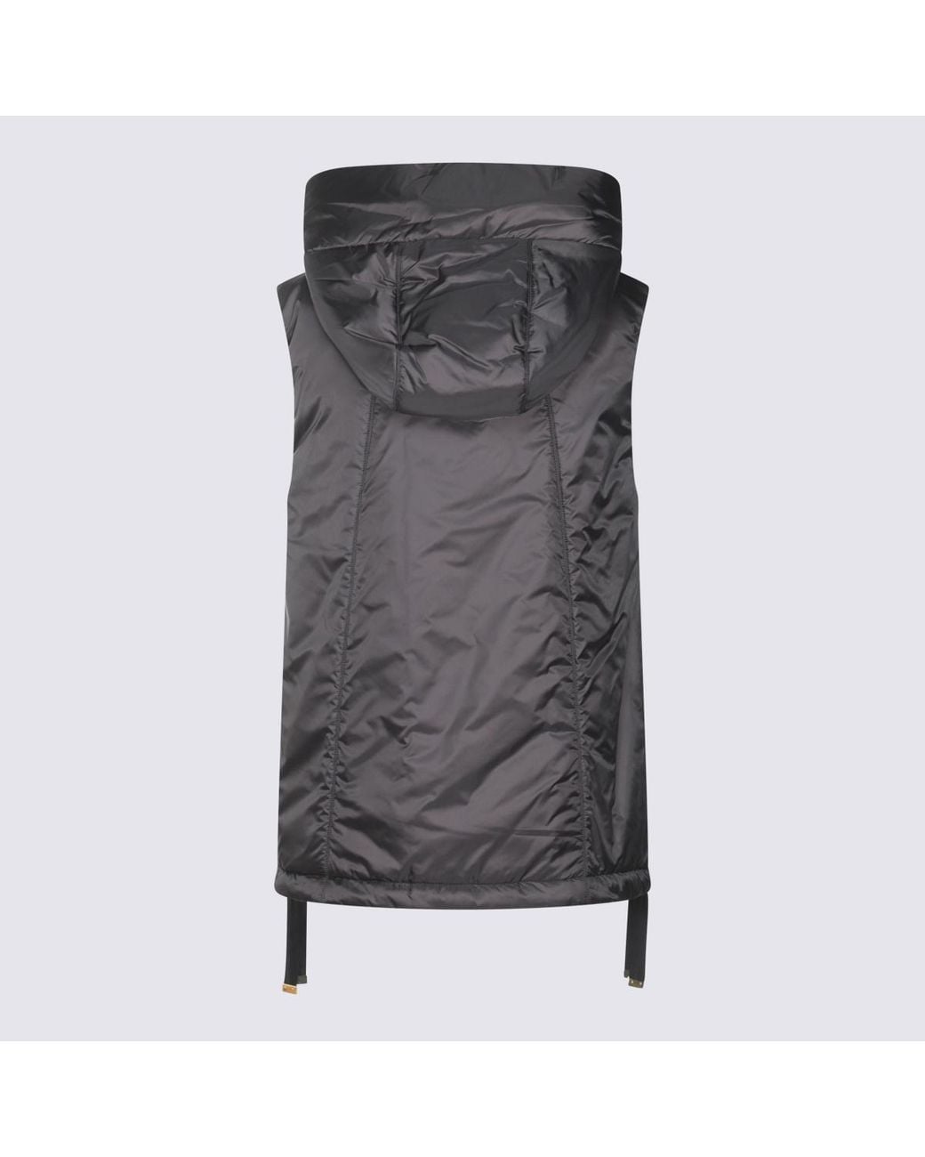 Max Mara Gray The Cube Greengo Sleeveless Hooded Jacket