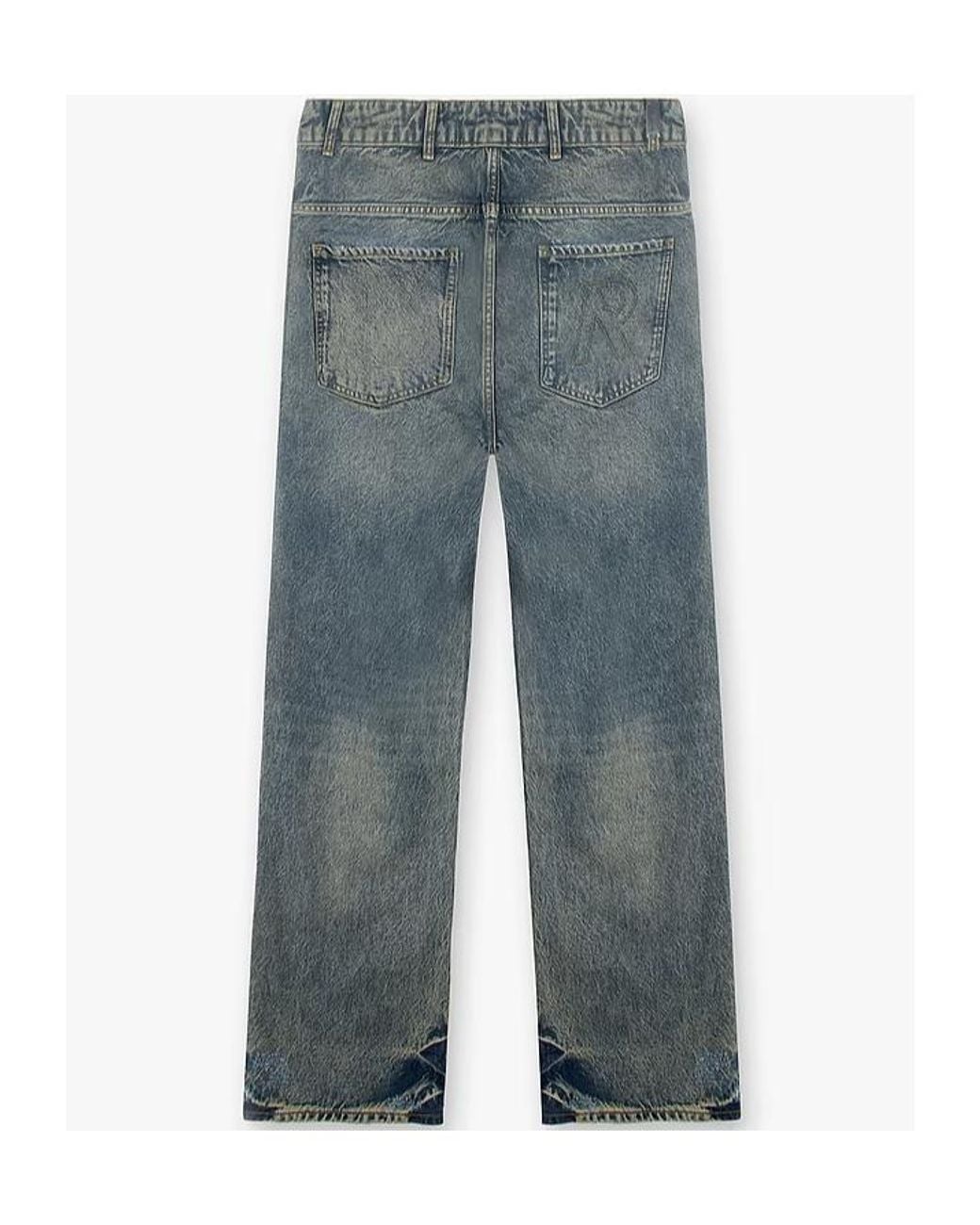 Represent Blue Torn Denim Trousers for men