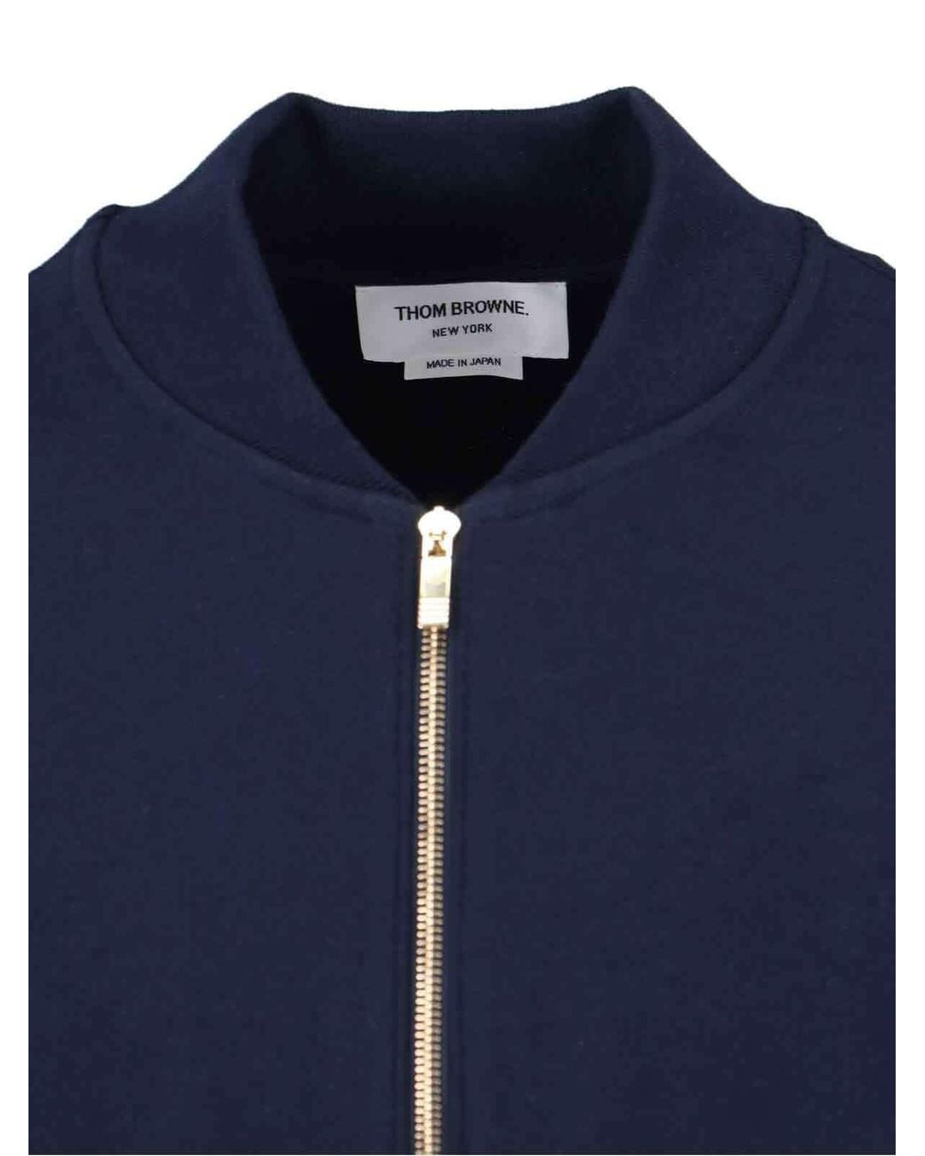 Thom Browne Blue Long-Sleeved Zip-Up Jacket for men