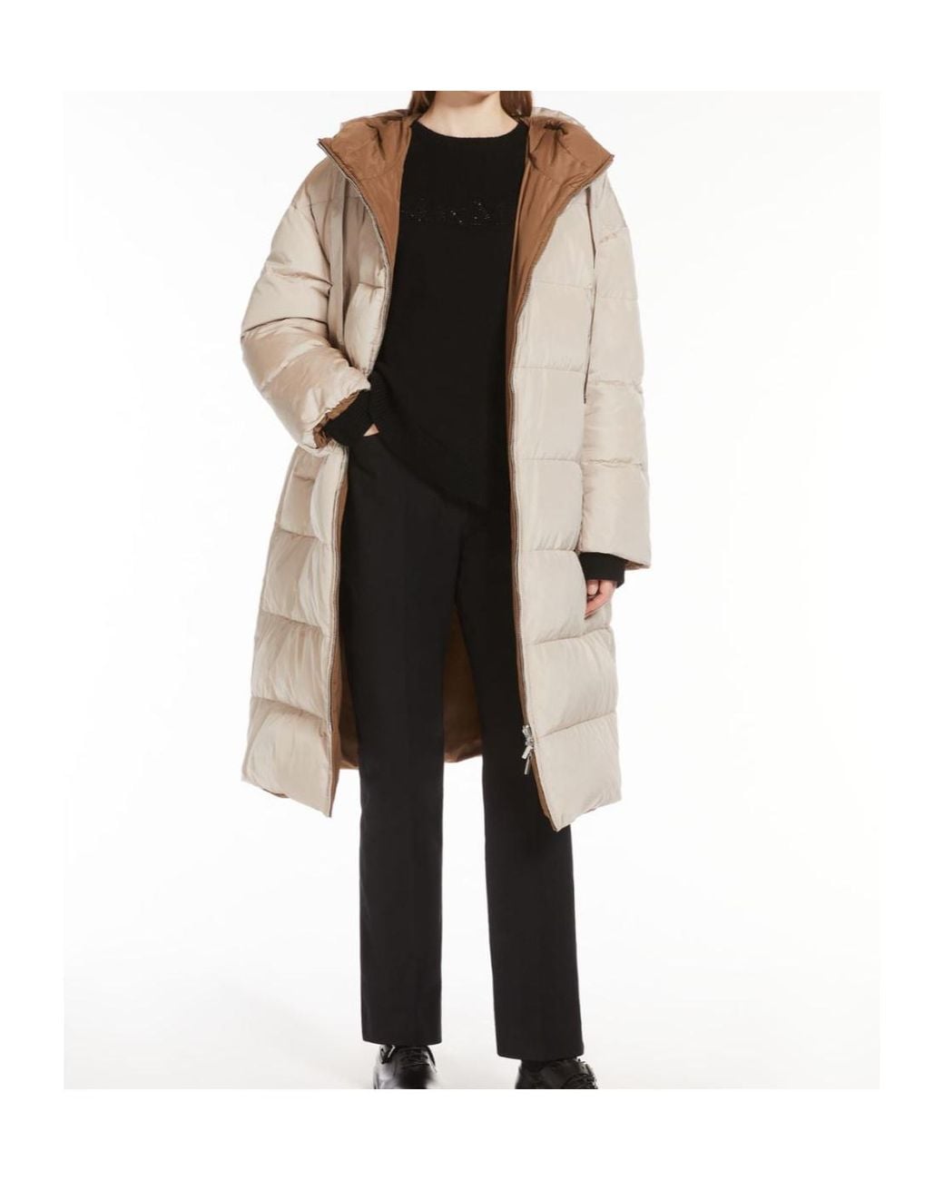 Max Mara Natural Long Double-Sided Down Jacket