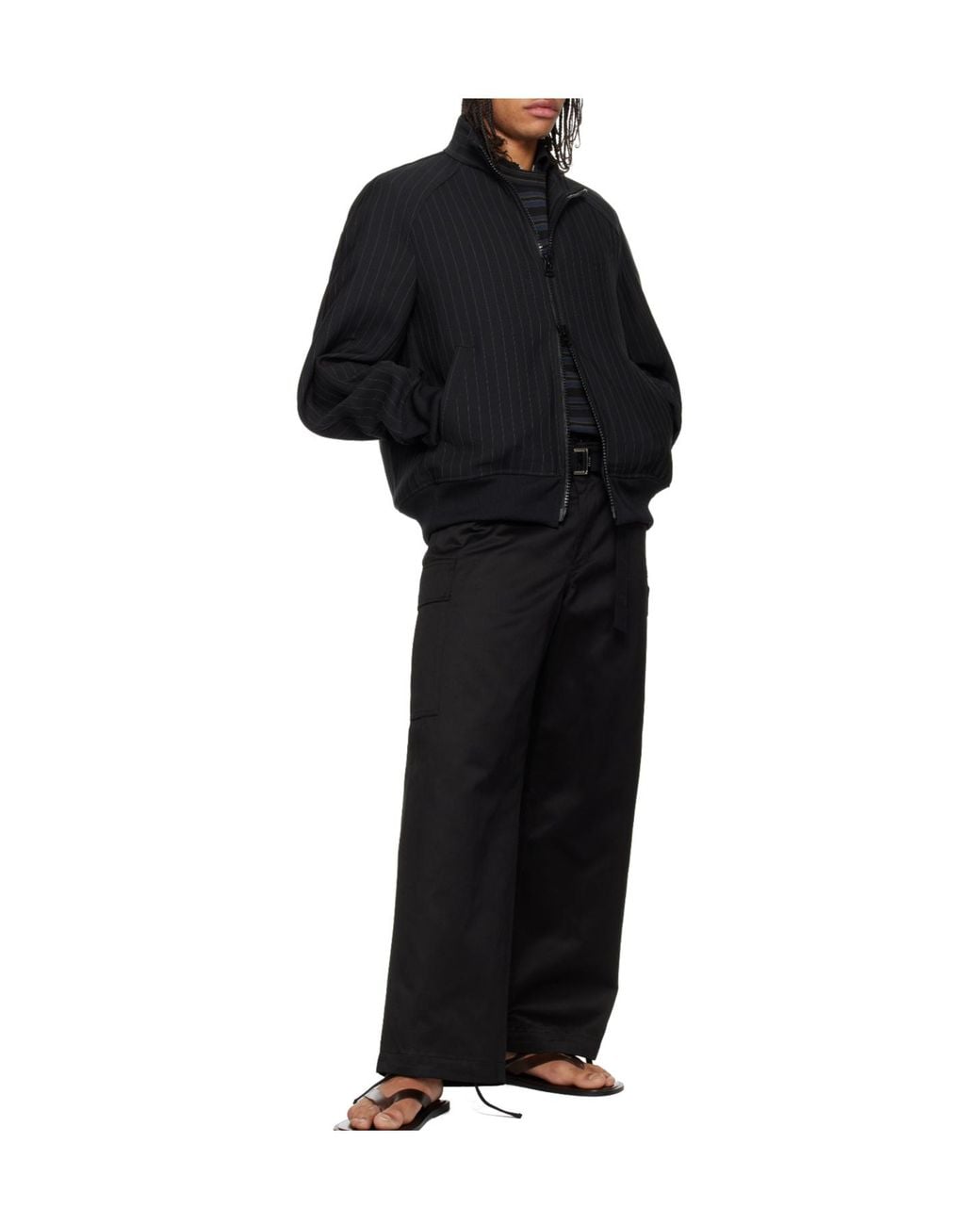 Sacai Black Wool Blend Jacket for men