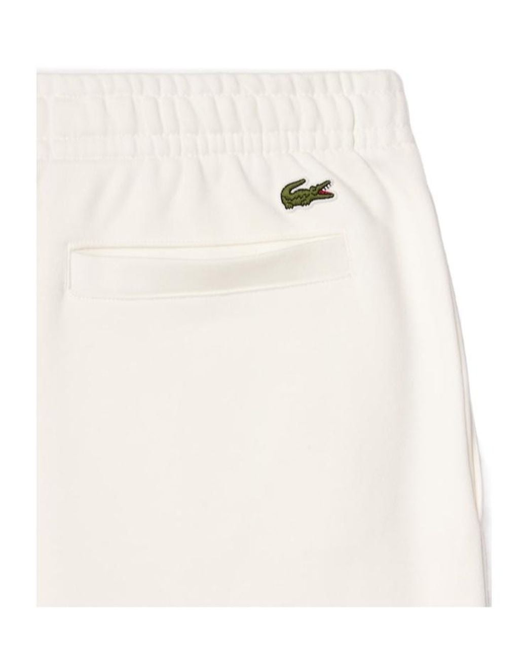 Lacoste White Tapered Leg Sweatpants for men