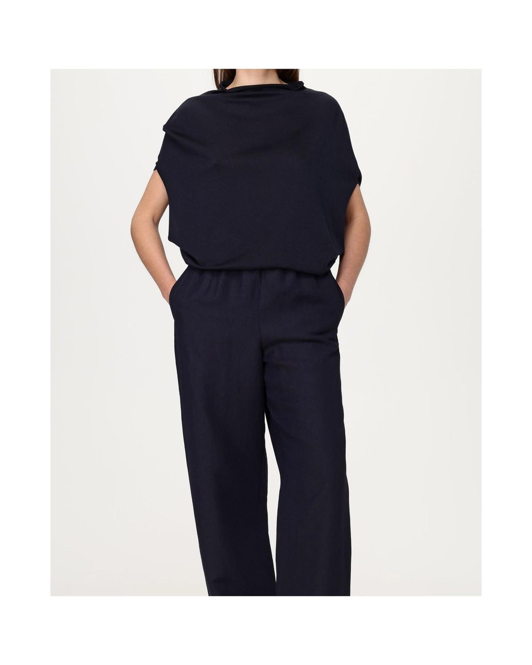 Fabiana Filippi Blue Roll-Neck Knitted Top