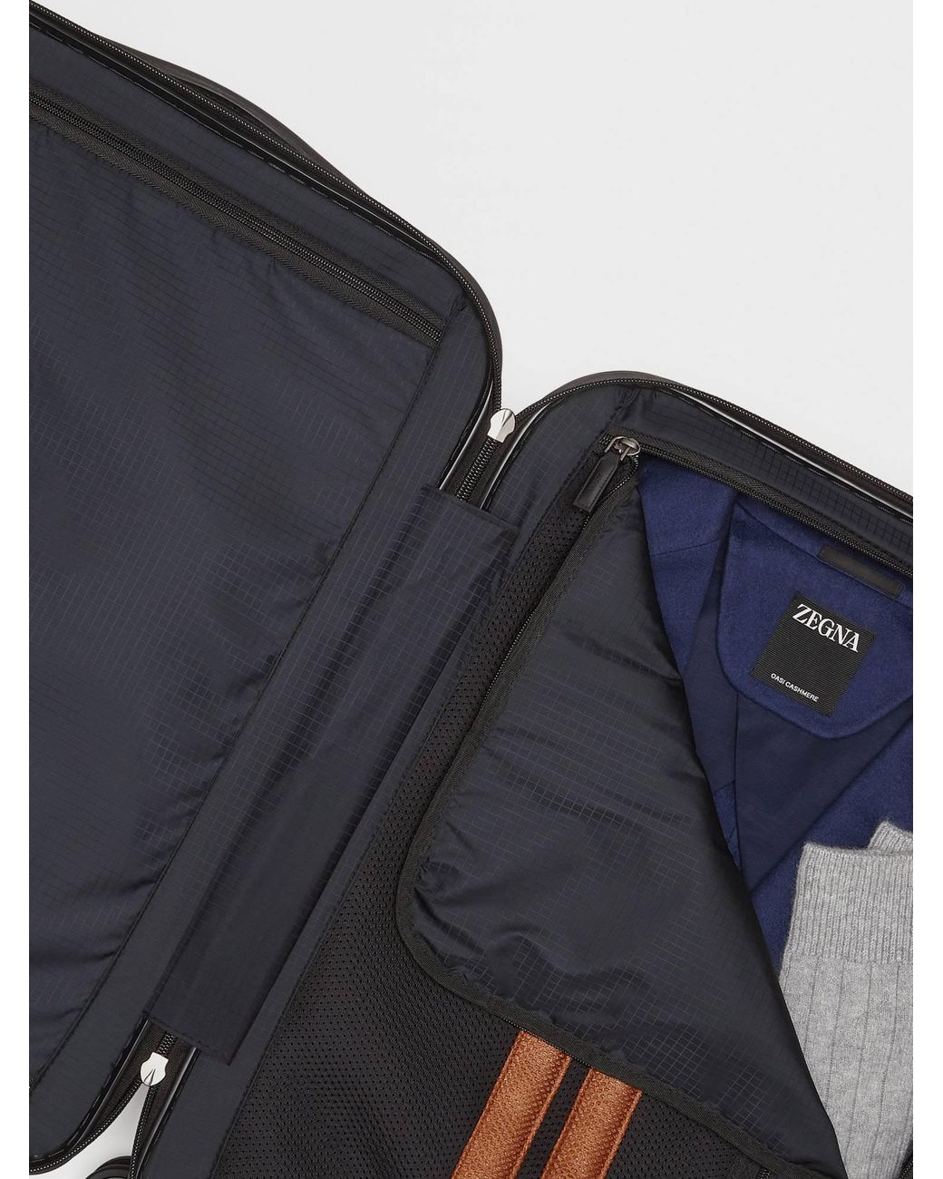 Zegna Gray Leggerissimo Trolley Suitcase for men