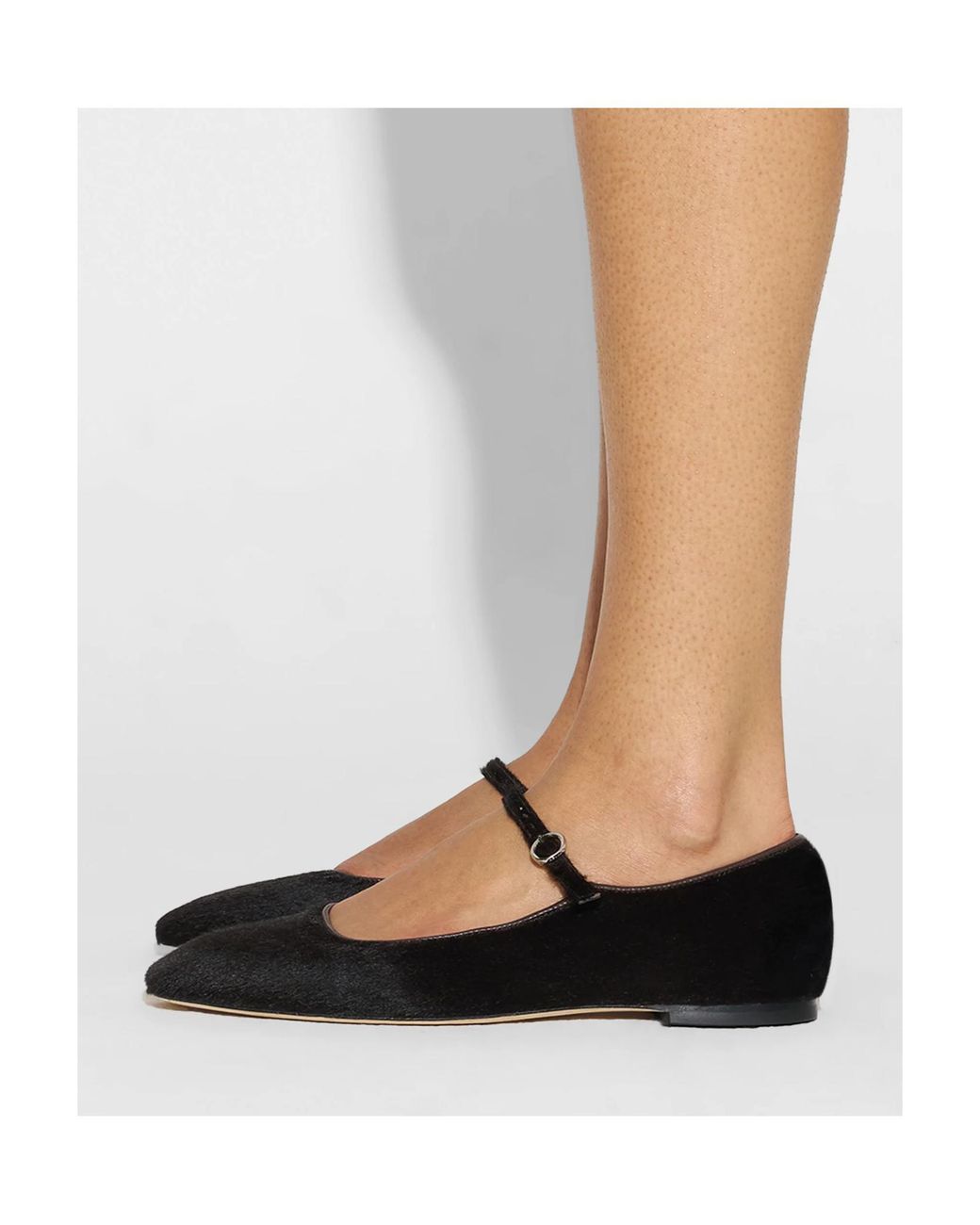 Aeyde Black A Pony Hair Flats