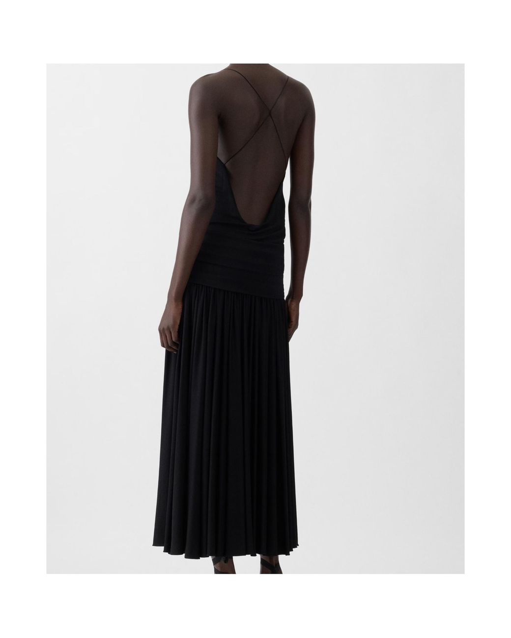 Jacquemus Black The Abiha Gathered Waist Dress