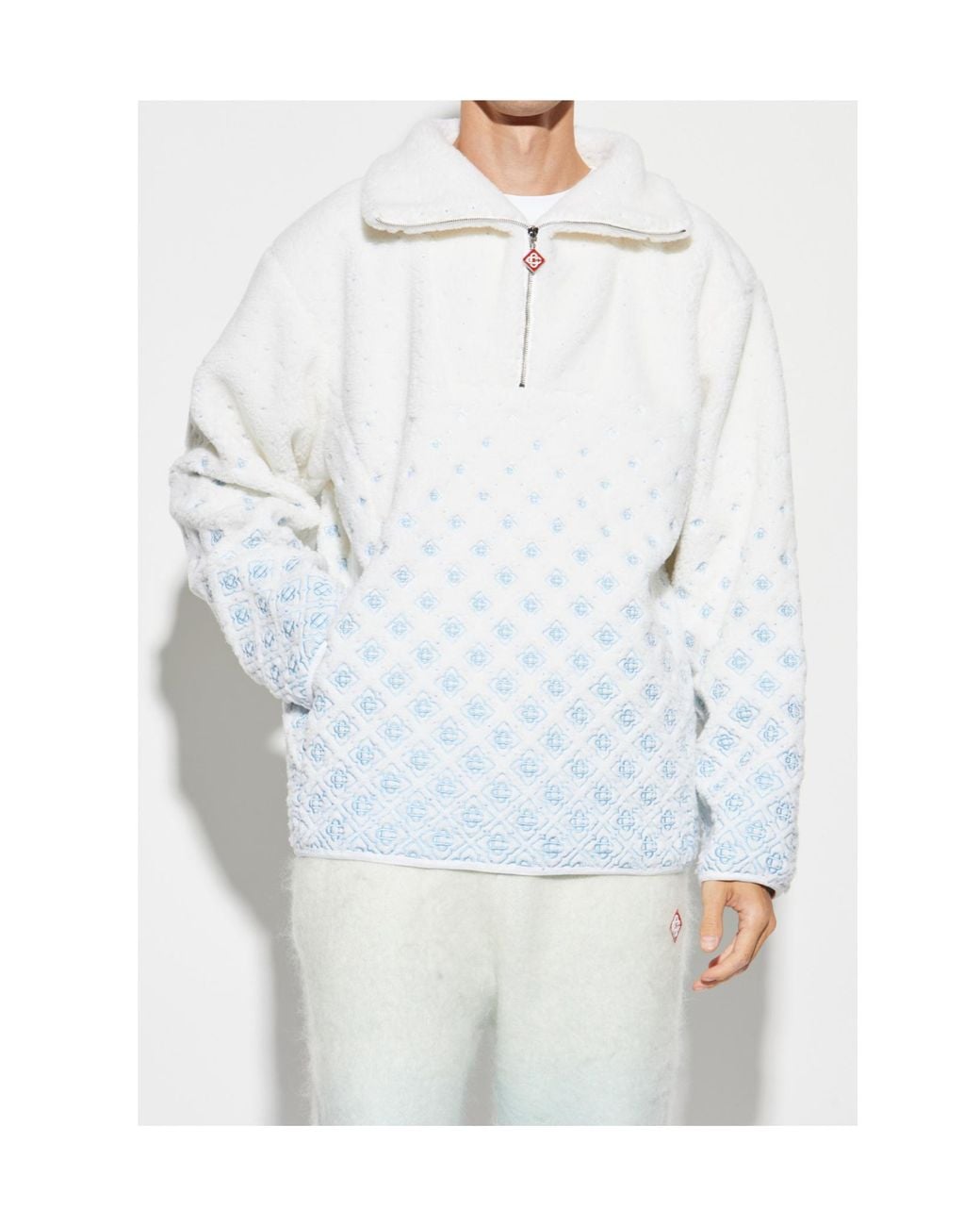 Casablanca Blue Alphabet Hoodie for men