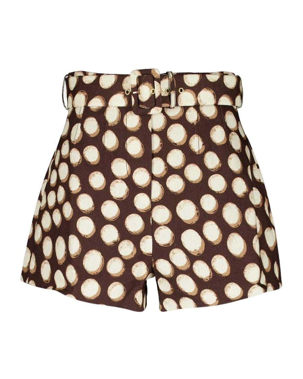 ALÉMAIS Multicolor Paula Belted Polka-Dot Shorts