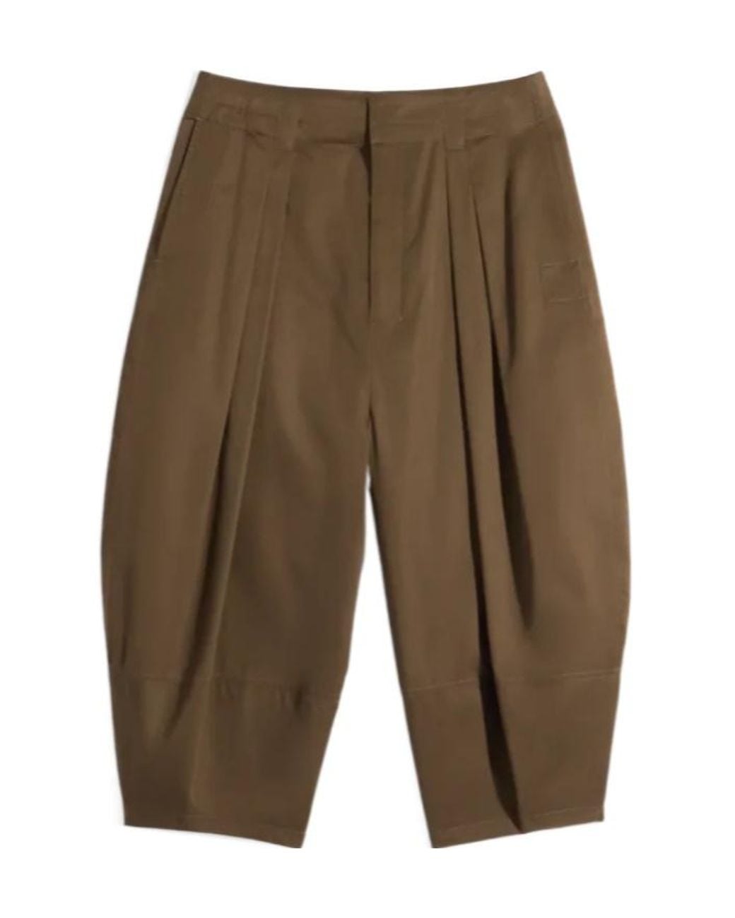 Lemaire Green Pleat Detailed Balloon Bermuda Shorts