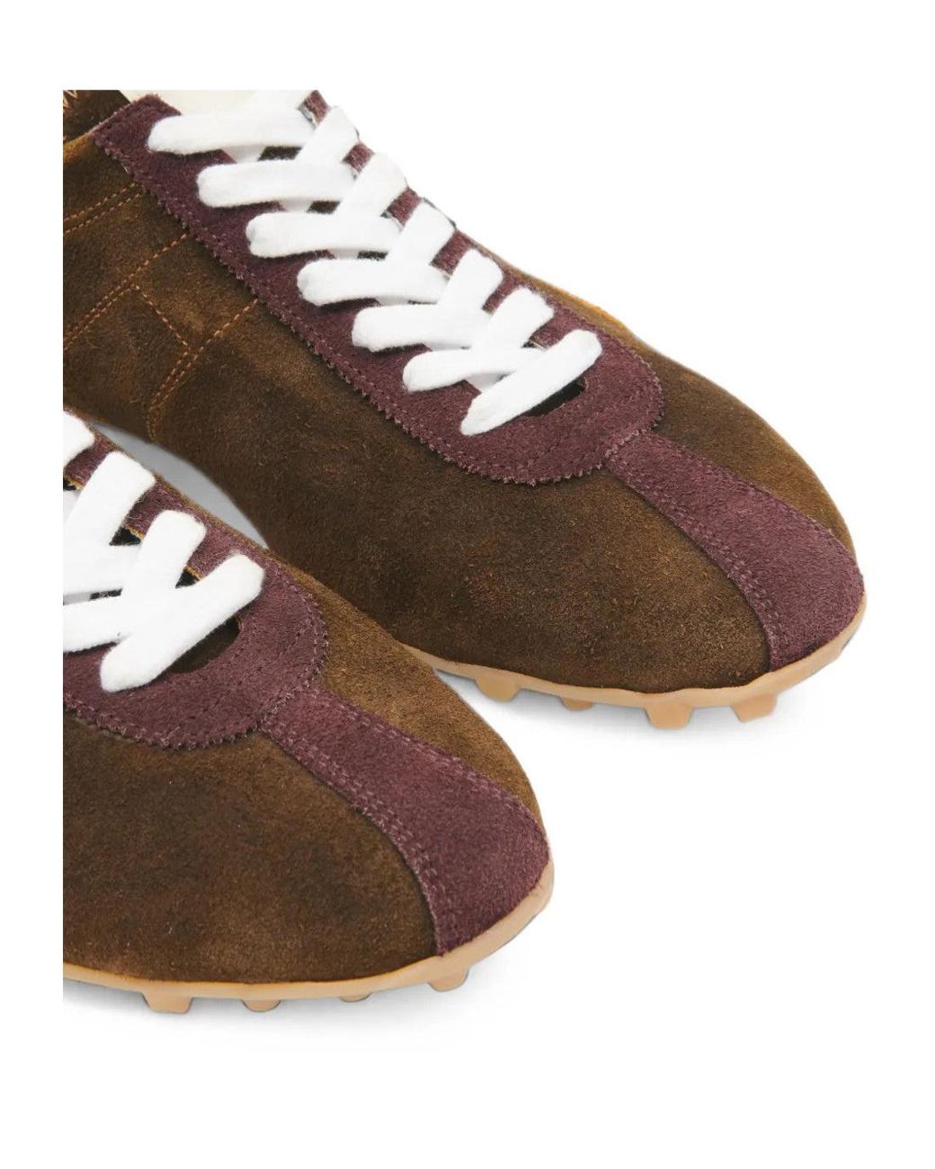 Maison Margiela Brown Sprinters Sneakers Washed Suede