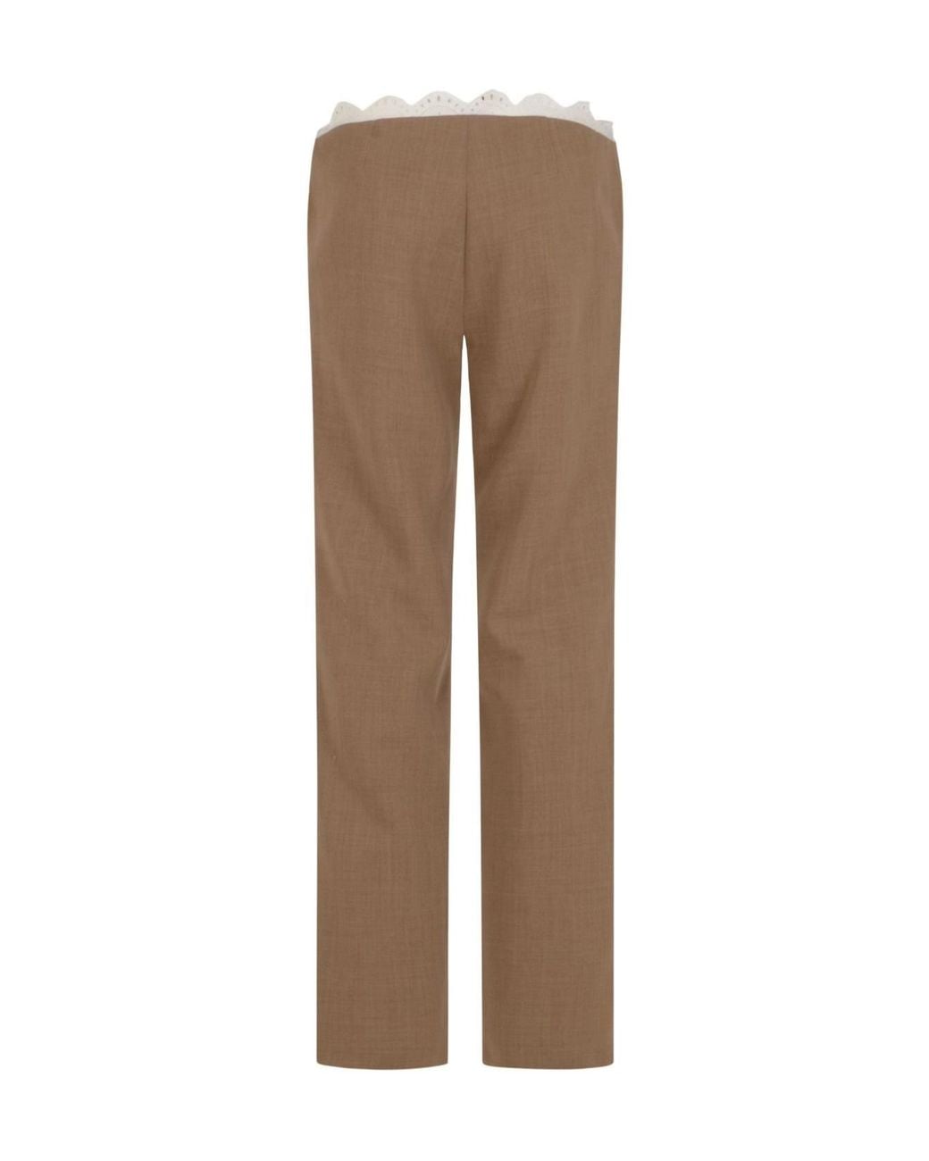 Magda Butrym Natural Scallop-Waist Pants